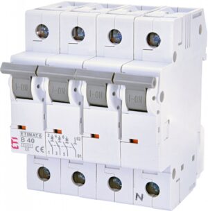 Siguranta automata 3P+N 40A, curba B, 6kA, ETIMAT 6 3p+N B40, ETI Siguranta automata 3P+N 40A, curba B, 6kA, ETIMAT 6 3p+N B40, ETI