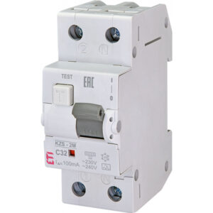 Diferential RCBO 1+N, TIP A, KZS-2M A C32/0.1, ETI Diferential RCBO 1+N, TIP A, KZS-2M A C32/0.1, ETI