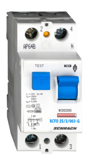f_bc022203-.jpg Diferential RCCB 2, TIP AC, 25/0.03, BC022203--, Schrack