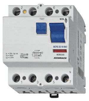 Diferential RCCB 4, TIP A,  100/0.3, BC060130--, Schrack