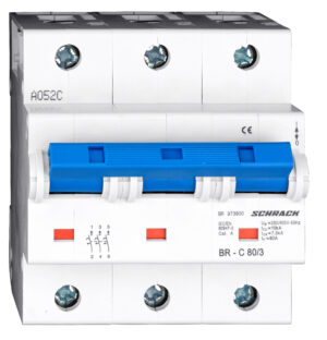 f_br973800-.jpg Întreruptor automat C 80A. 3 poli. 10kA