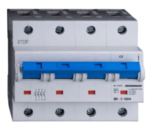Întreruptor automat C 100A. 4 poli. 10kA